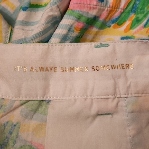 Lilly Pulitzer "It's Always Summer Somewhere" 5" Callahan Shorts Size 2 - Picture 9 of 9